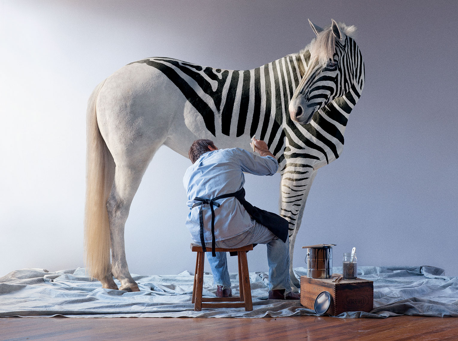 Photography, Photo Illustration, Digital Imaging and Retouching for KHJ-Horse-Painter